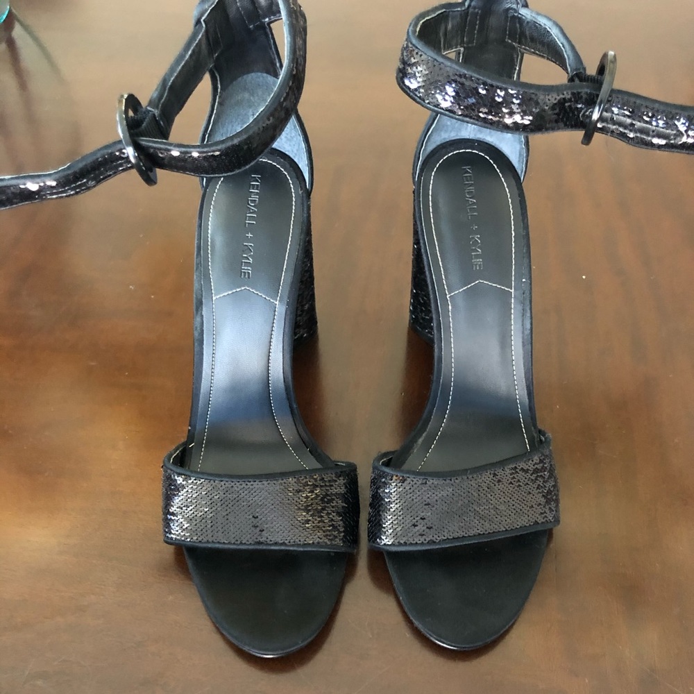 Kendall + Kylie - Black Ankle Strap Heels